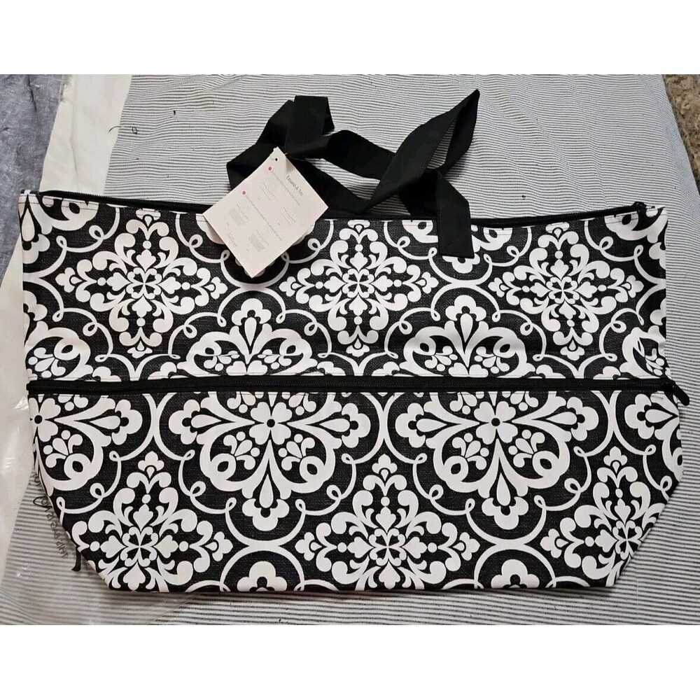 Elegant Black and White Tote Bag